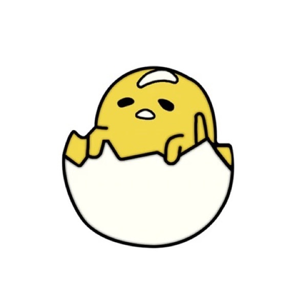 Sanrio Gudetama The Lazy Egg Yolk Enamel Metal Pin Brooch - Picture 1 of 9